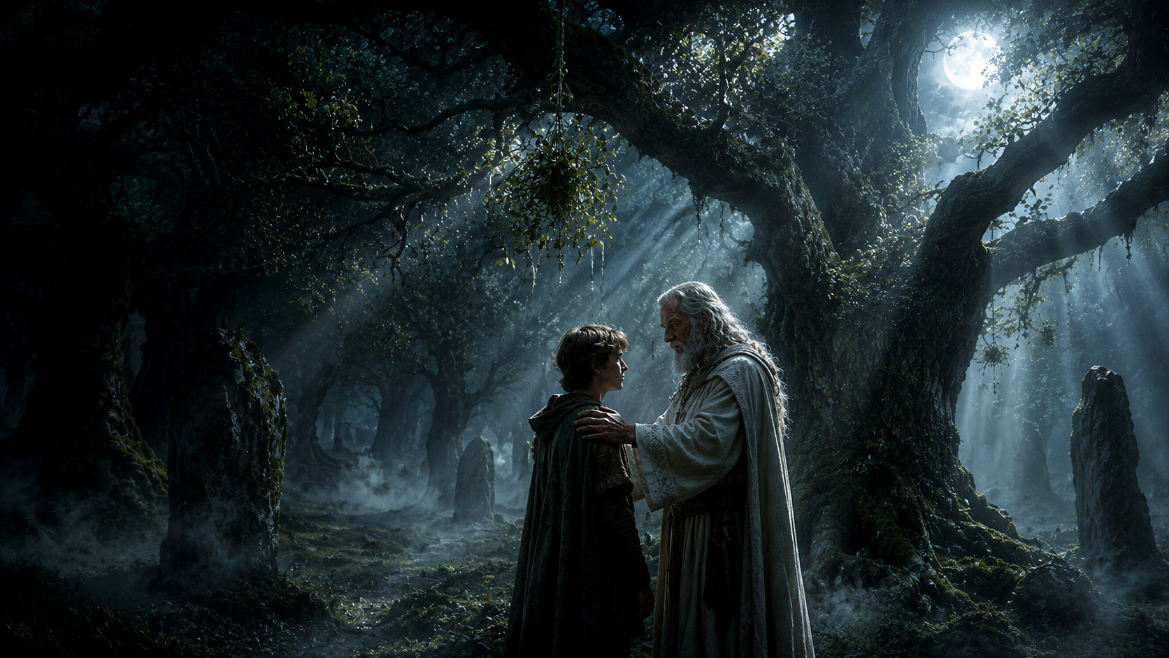 Druid priest and apprentice