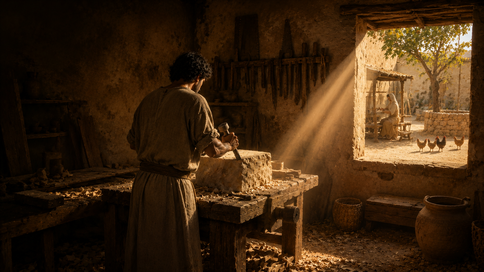 Jesus in the Tekton's Workshop