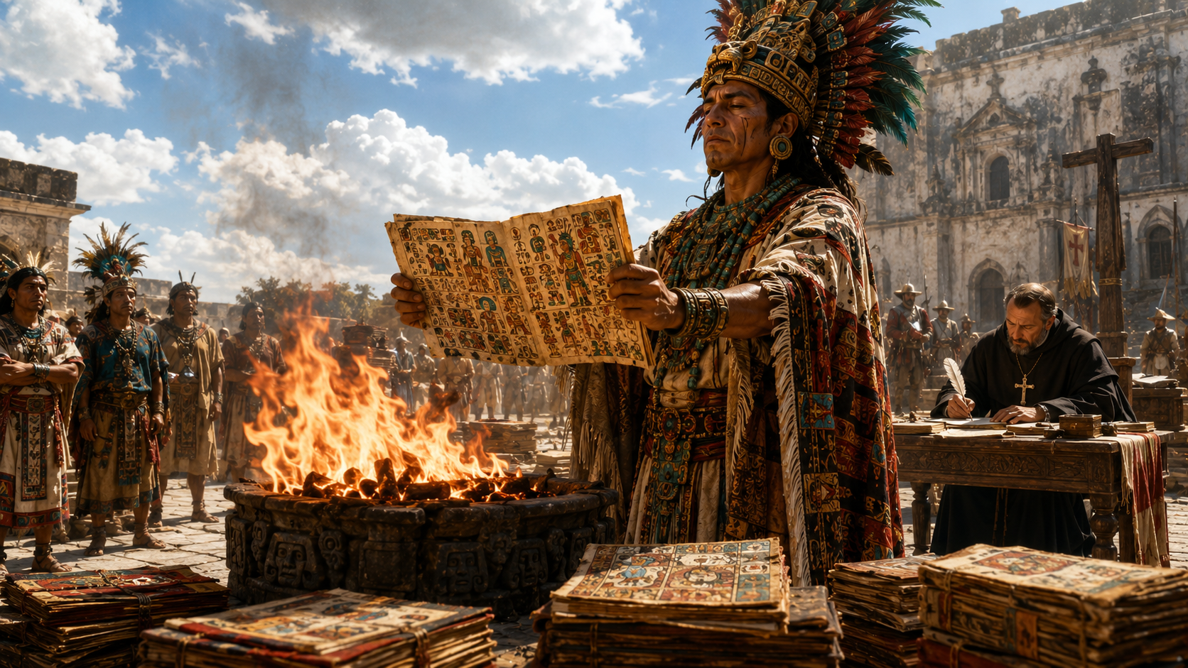 Mayan Codex burning